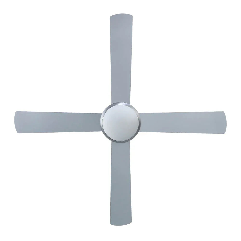 Devanti 52'' Ceiling Fan DC Motor w/Light w/Remote - Silver - Mekamart Australia