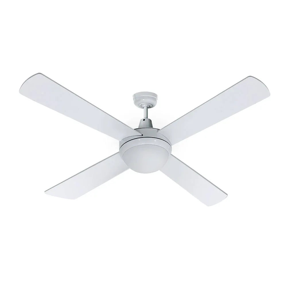 Devanti 52'' Ceiling Fan AC Motor w/Light w/Remote - White - Mekamart Australia
