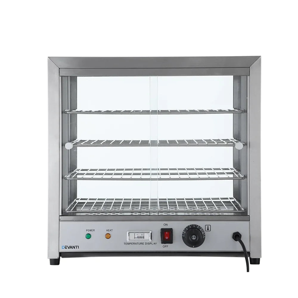 Devanti Commercial Food Warmer Hot Display Showcase Cabinet 54cm - Mekamart Australia