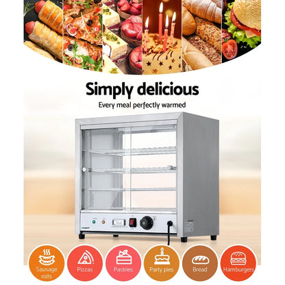 Devanti Commercial Food Warmer Hot Display Showcase Cabinet 54cm - Mekamart Australia