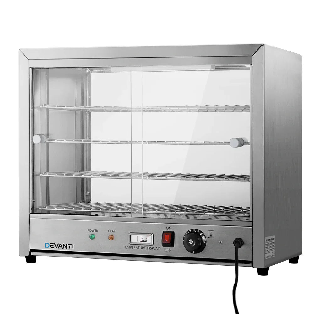 Devanti Commercial Food Warmer Hot Display Showcase Cabinet 64cm - Mekamart Australia