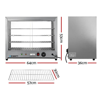 Devanti Commercial Food Warmer Hot Display Showcase Cabinet 64cm - Mekamart Australia