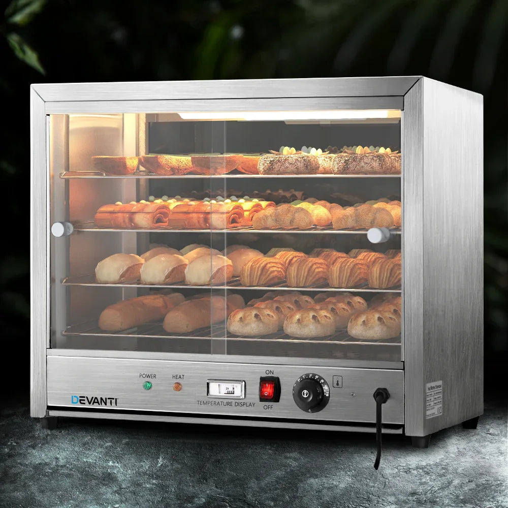 Devanti Commercial Food Warmer Hot Display Showcase Cabinet 64cm - Mekamart Australia