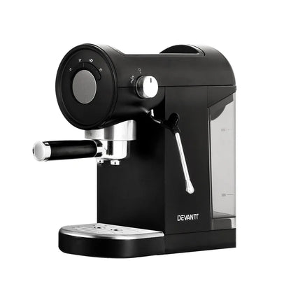 Devanti 20 Bar Coffee Machine Espresso Cafe Maker Black - Mekamart Australia