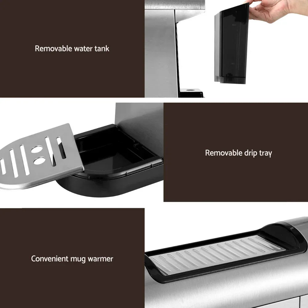 Devanti 20 Bar Coffee Machine Espresso Cafe Maker - Mekamart Australia