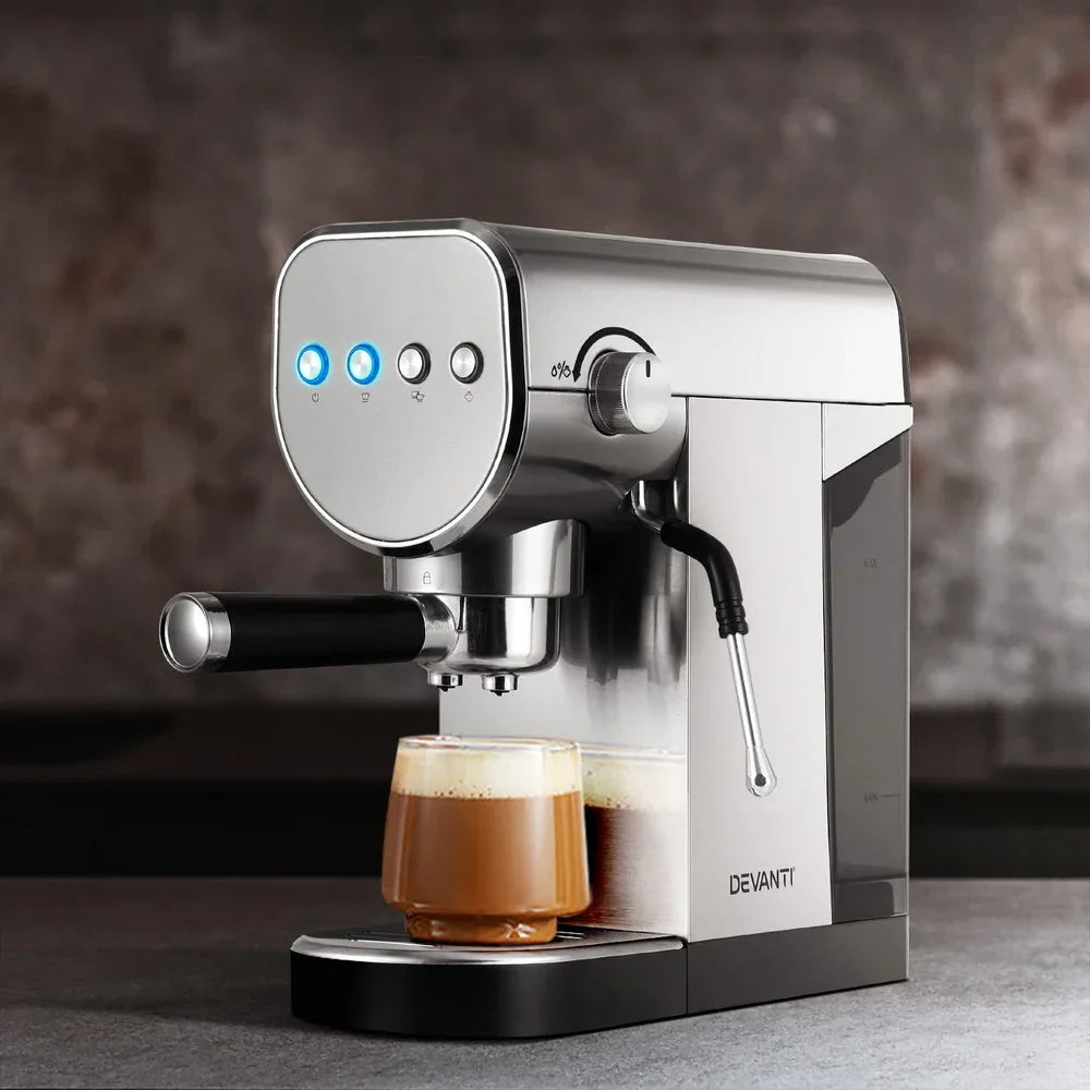 Devanti 20 Bar Coffee Machine Espresso Cafe Maker - Mekamart Australia