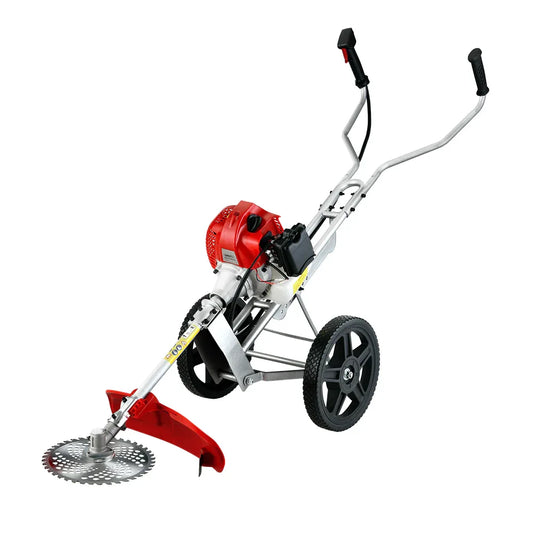 Giantz 52cc Petrol Brush Cutter Whipper Saw Trimmer 2 Stroke 3-in-1 Wheel - Mekamart Australia