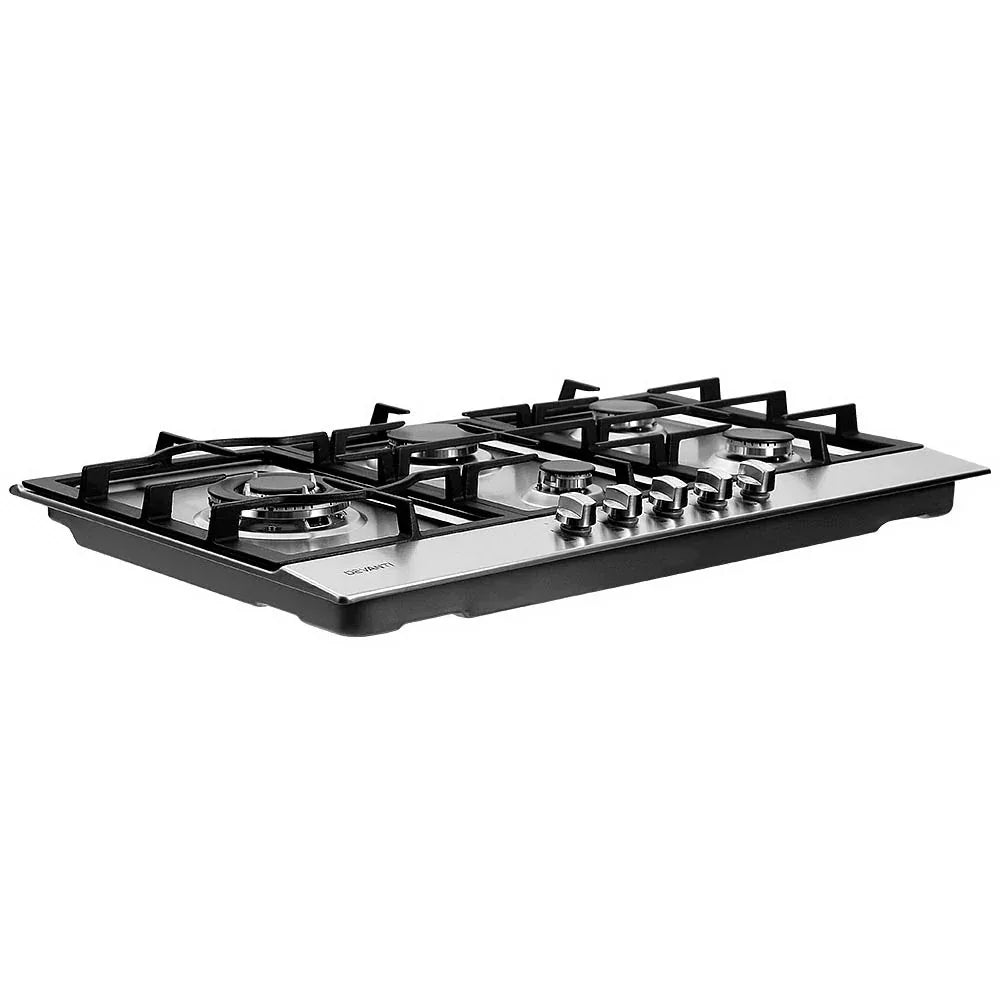 Devanti Gas Cooktop 90cm 5 Burner Silvir - Mekamart Australia