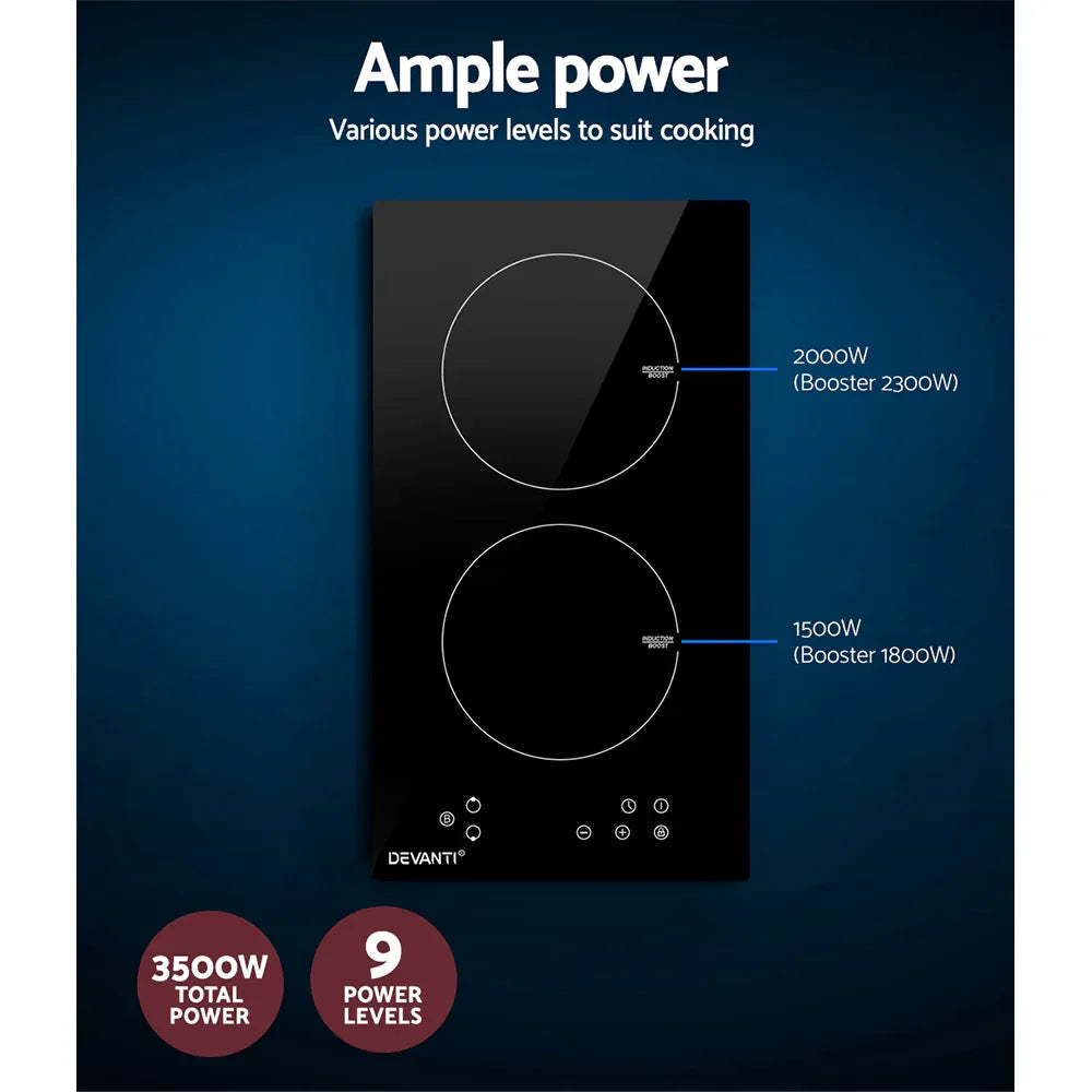 Devanti Induction Cooktop 30cm Electric Cooker - Mekamart Australia