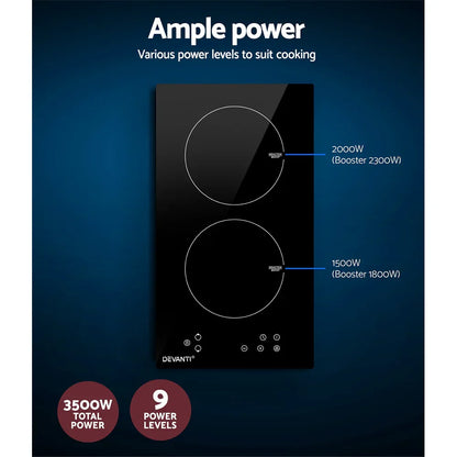 Devanti Induction Cooktop 30cm Electric Cooker - Mekamart Australia