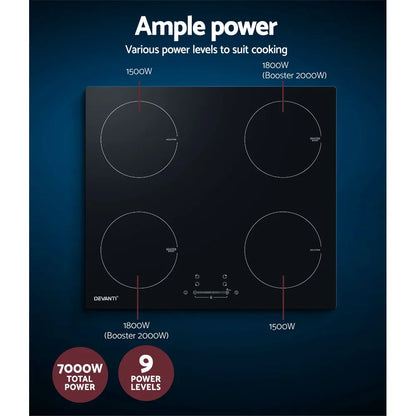 Devanti Induction Cooktop 60cm Electric Cooker - Mekamart Australia