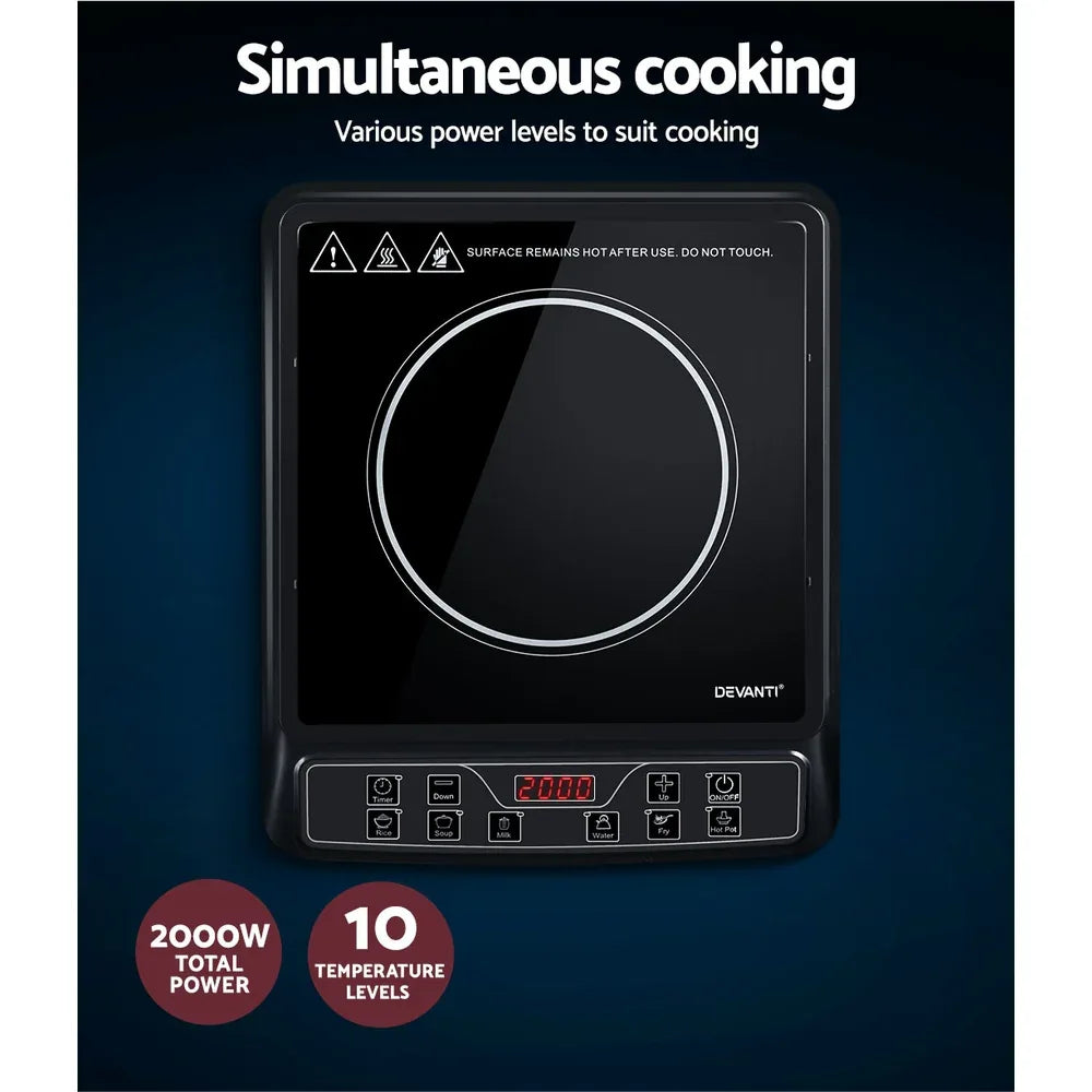 Devanti Induction Cooktop 30cm Portable Cooker - Mekamart Australia