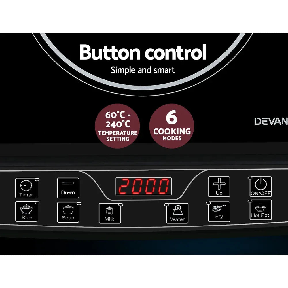 Devanti Induction Cooktop 30cm Portable Cooker - Mekamart Australia