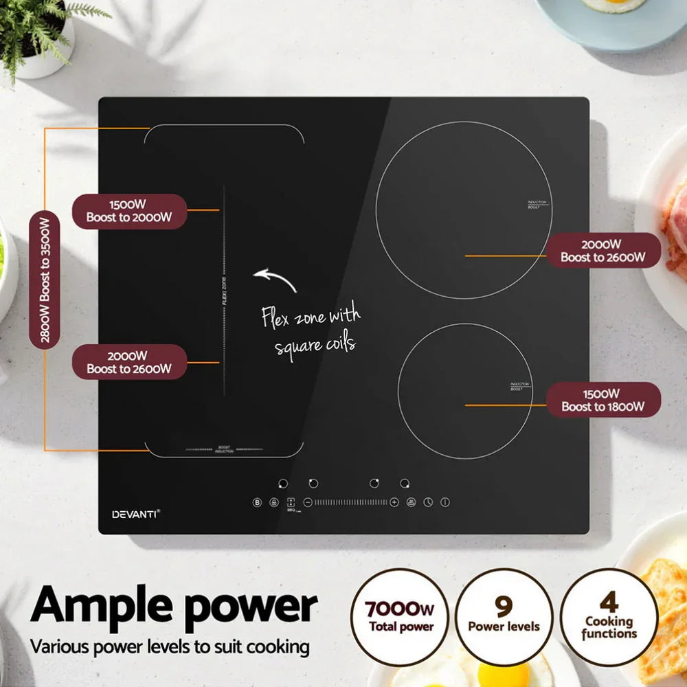 Devanti Induction Cooktop 60cm Electric Cooker - Mekamart Australia