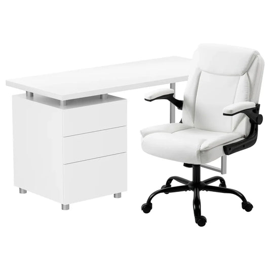 Artiss Computer Desk Executive Office Chairs Sets White - Mekamart Australia