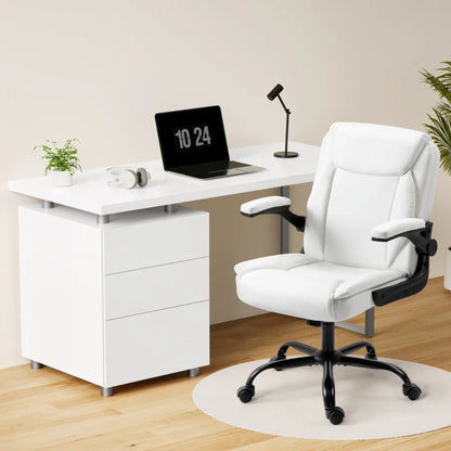 Artiss Computer Desk Executive Office Chairs Sets White - Mekamart Australia