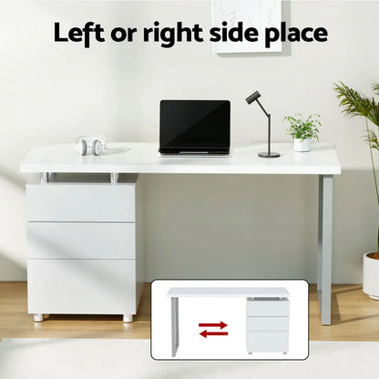 Artiss Computer Desk Drawer White 140CM - Mekamart Australia