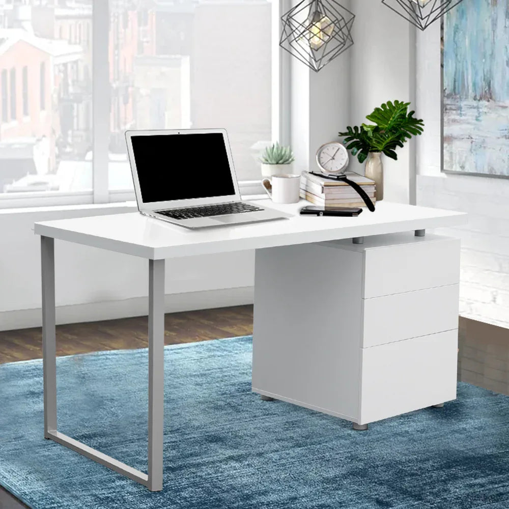 Artiss Computer Desk Drawer White 140CM - Mekamart Australia