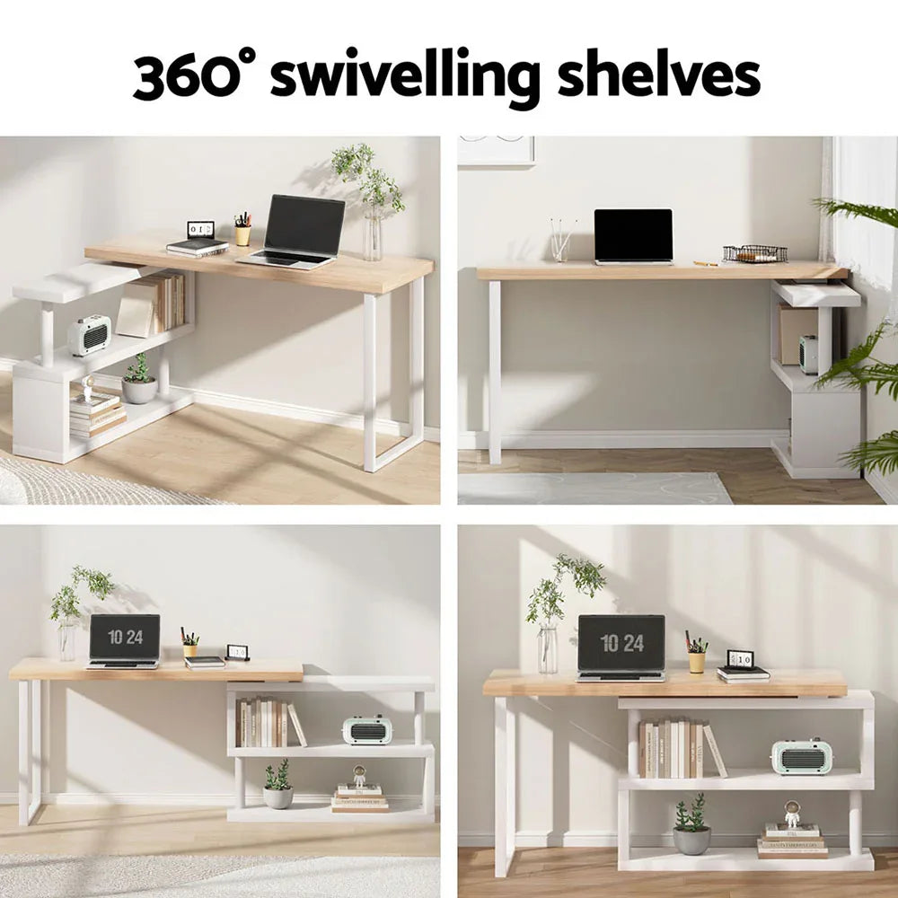 Artiss Computer Desk Bookshelf 140CM - Mekamart Australia