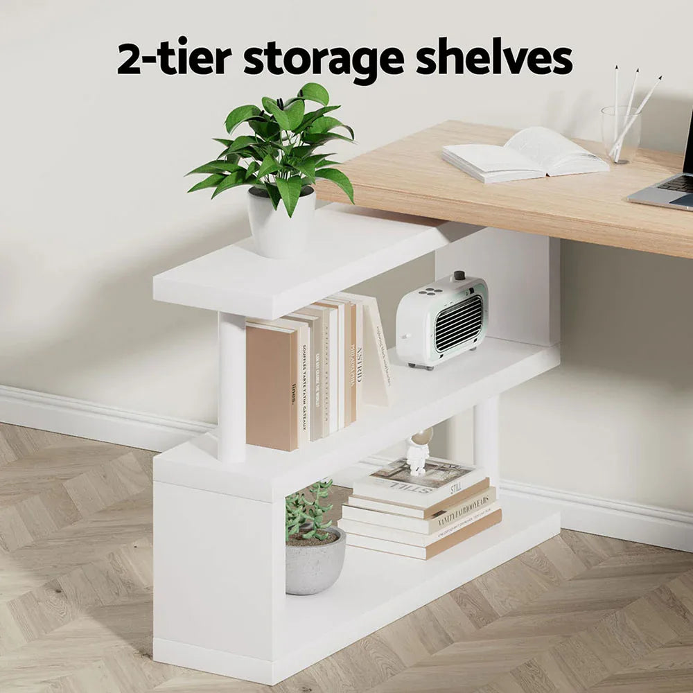 Artiss Computer Desk Bookshelf 140CM - Mekamart Australia