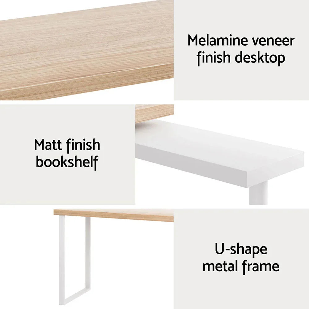 Artiss Computer Desk Bookshelf 140CM - Mekamart Australia