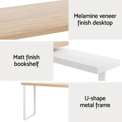 Artiss Computer Desk Bookshelf 140CM - Mekamart Australia