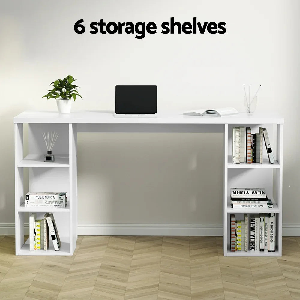 Artiss Computer Desk Bookshelf White 150CM - Mekamart Australia