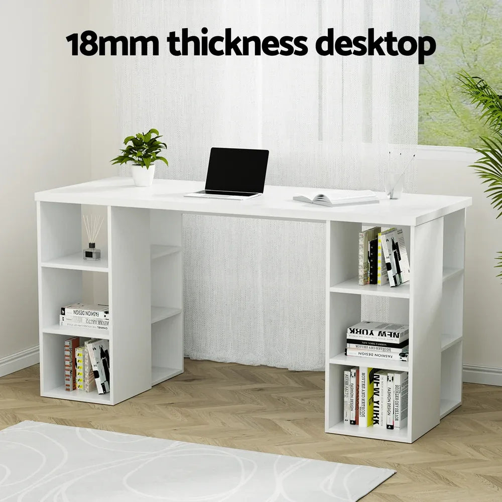 Artiss Computer Desk Bookshelf White 150CM - Mekamart Australia