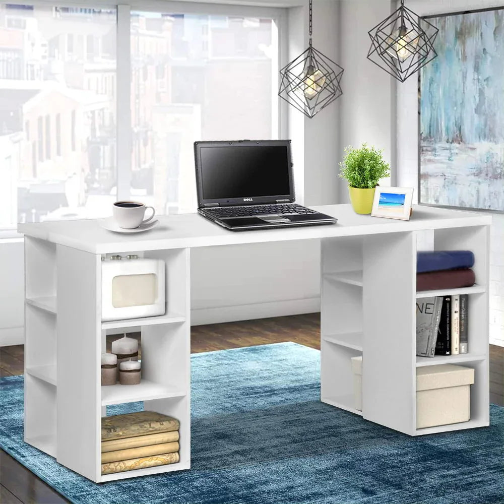 Artiss Computer Desk Bookshelf White 150CM - Mekamart Australia