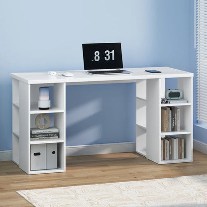 Artiss Computer Desk Bookshelf White 150CM - Mekamart Australia