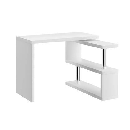 Artiss Computer Desk L-Shape Bookshelf White - Mekamart Australia