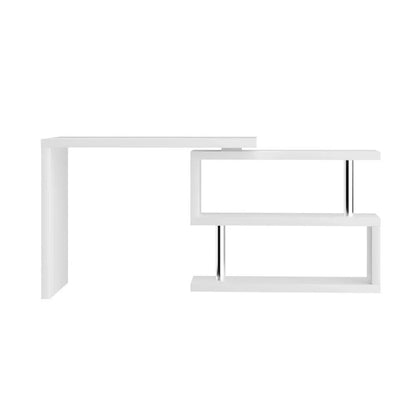 Artiss Computer Desk L-Shape Bookshelf White - Mekamart Australia