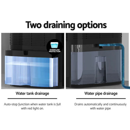 Devanti Dehumidifier 2L Air Purifier Black - Mekamart Australia
