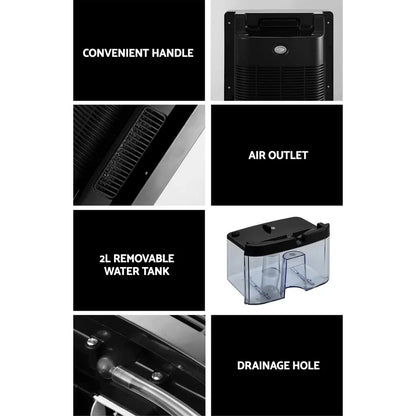 Devanti Dehumidifier 2L Air Purifier Black - Mekamart Australia