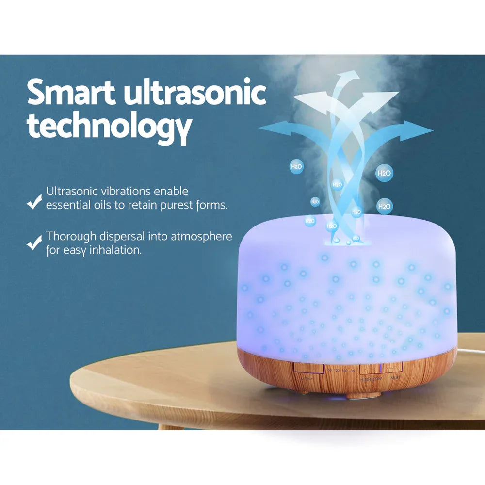 Devanti Aroma Diffuser Aromatherapy Humidifier 500ml - Mekamart Australia