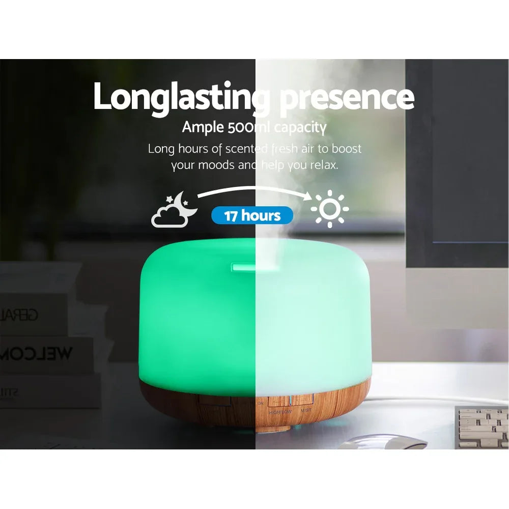 Devanti Aroma Diffuser Aromatherapy Humidifier 500ml - Mekamart Australia
