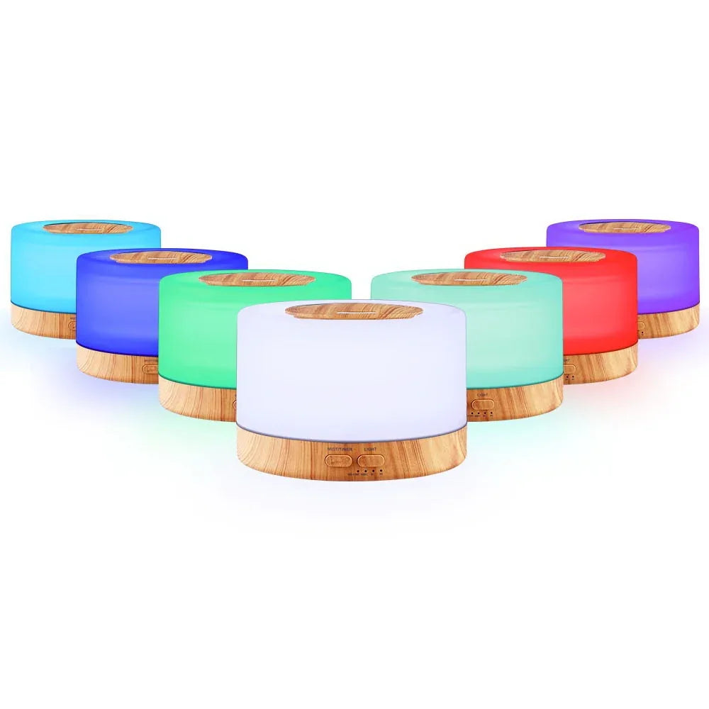 Devanti Aroma Diffuser Aromatherapy Light Wood 500ml - Mekamart Australia