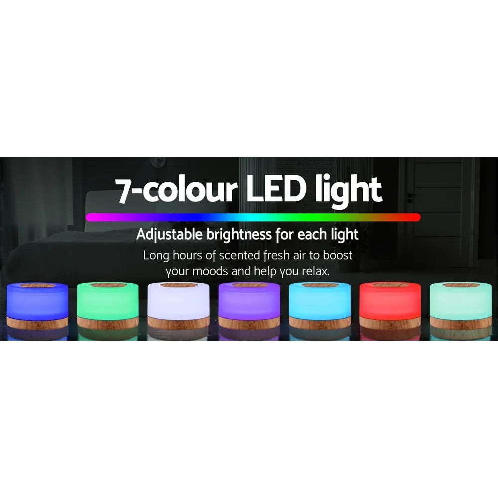 Devanti Aroma Diffuser Aromatherapy Light Wood 500ml - Mekamart Australia