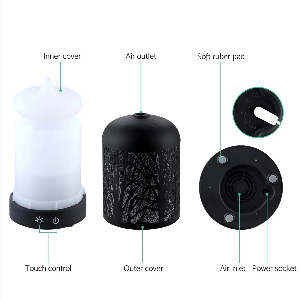 Devanti Aroma Diffuser Aromatherapy Black 160ml - Mekamart Australia