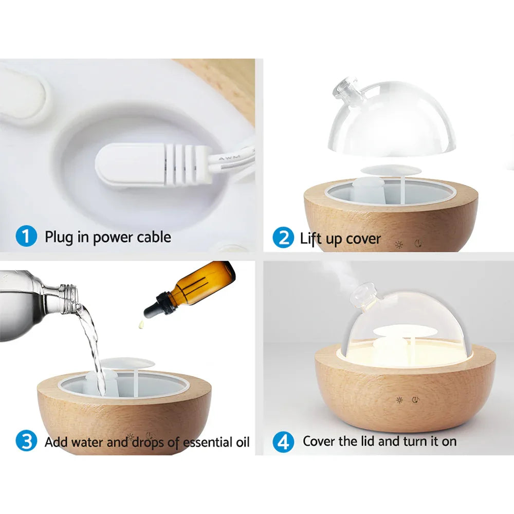 Devanti Aroma Diffuser Aromatherapy Glass 200ml - Mekamart Australia