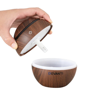 Devanti Aroma Diffuser Aromatherapy Dark Wood 130ml - Mekamart Australia