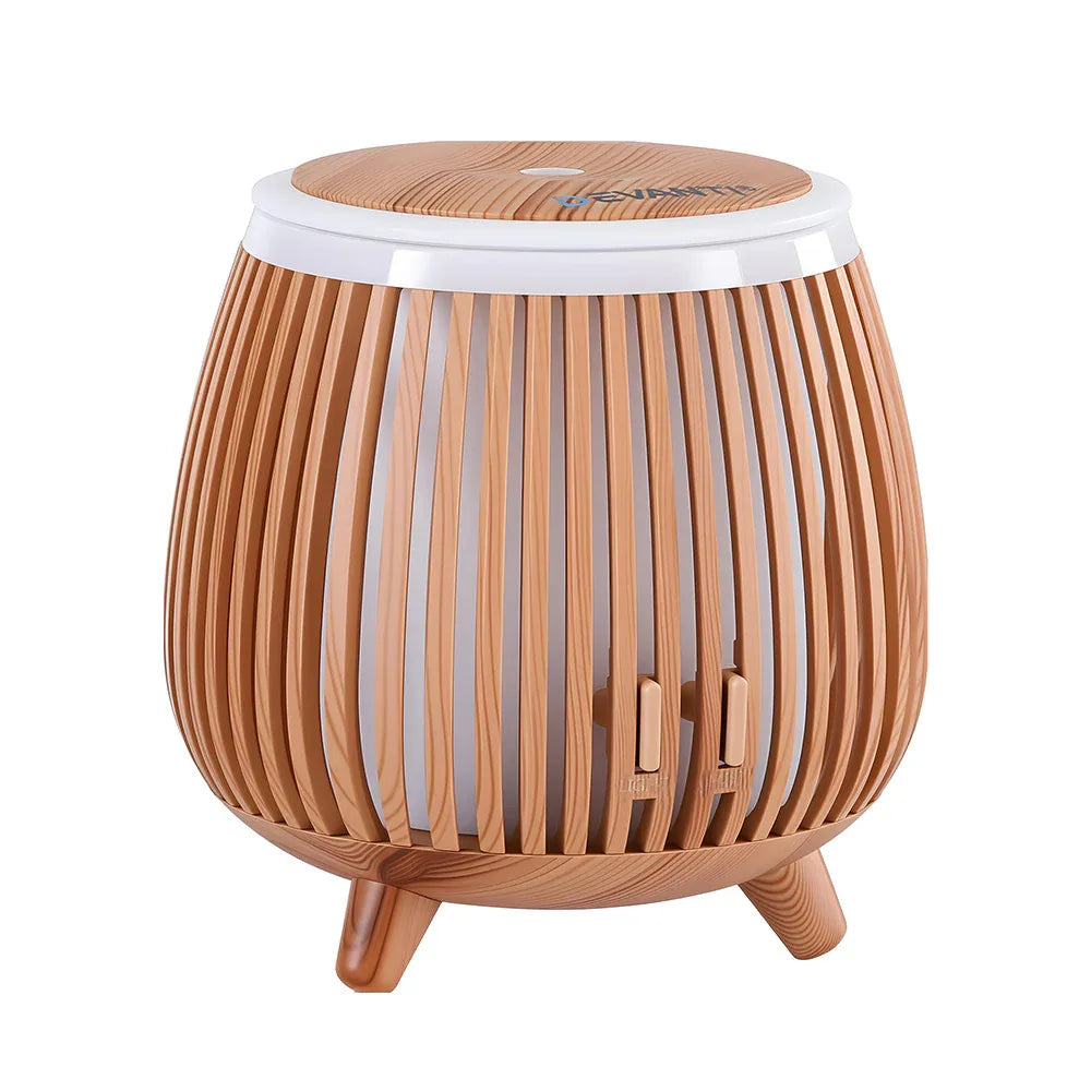 Devanti Ultrasonic Aroma Diffuser Aromatherapy 140ml LED Lights Iron Humidifier Forest Deep Wood - Mekamart Australia