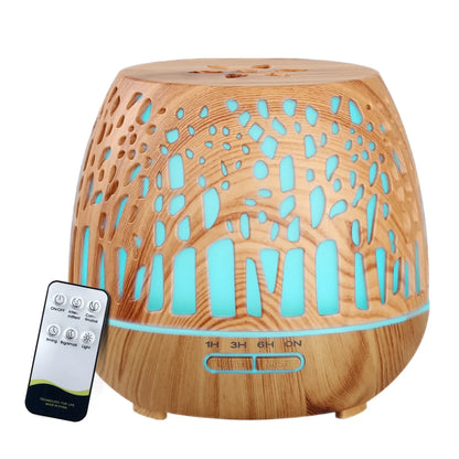 Devanti Aroma Diffuser Aromatherapy Wood Grain 400ml - Mekamart Australia