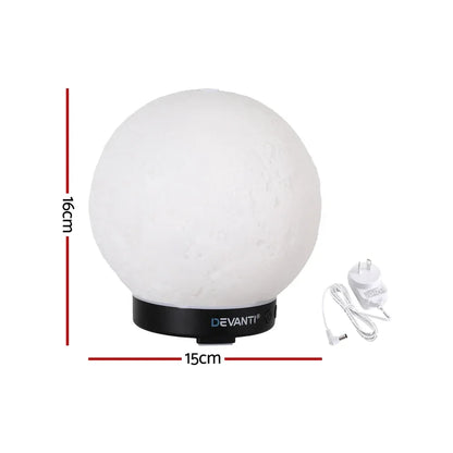 Devanti Ultrasonic Aroma Diffuser Aromatherapy Moon Lamp 100ml - Mekamart Australia