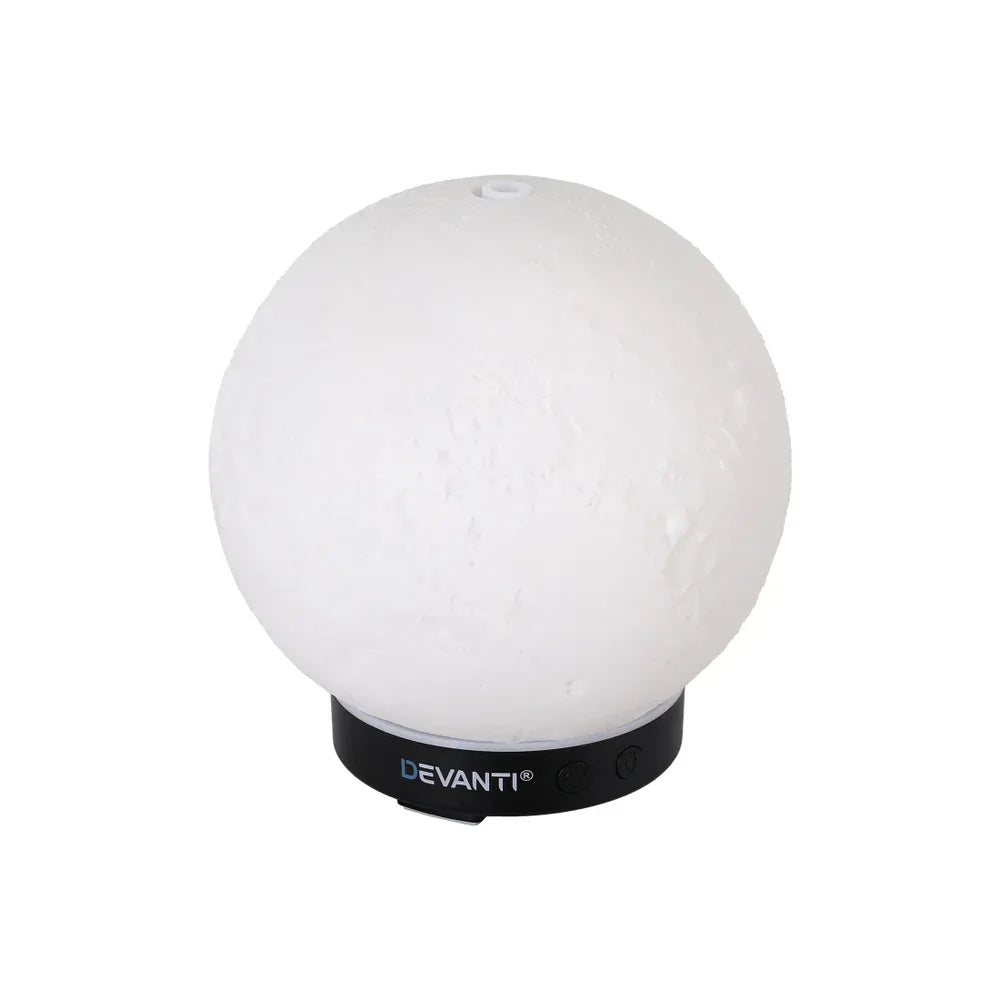 Devanti Ultrasonic Aroma Diffuser Aromatherapy Moon Lamp 100ml - Mekamart Australia