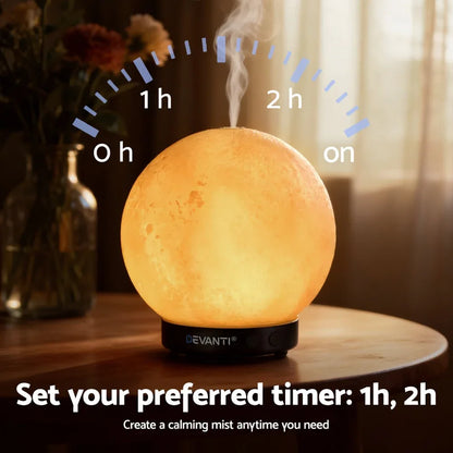 Devanti Ultrasonic Aroma Diffuser Aromatherapy Moon Lamp 100ml - Mekamart Australia