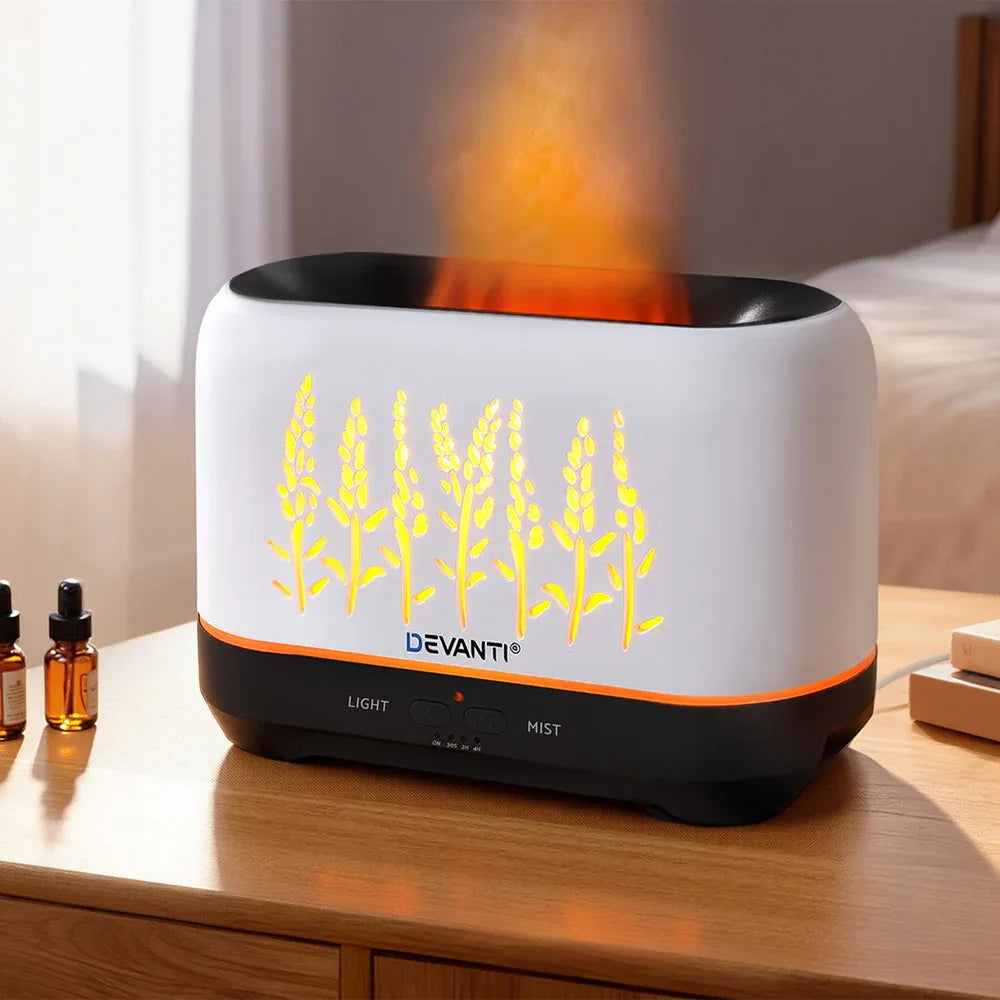 Devanti Aroma Diffuser Aromatherapy Flame 200ml - Mekamart Australia