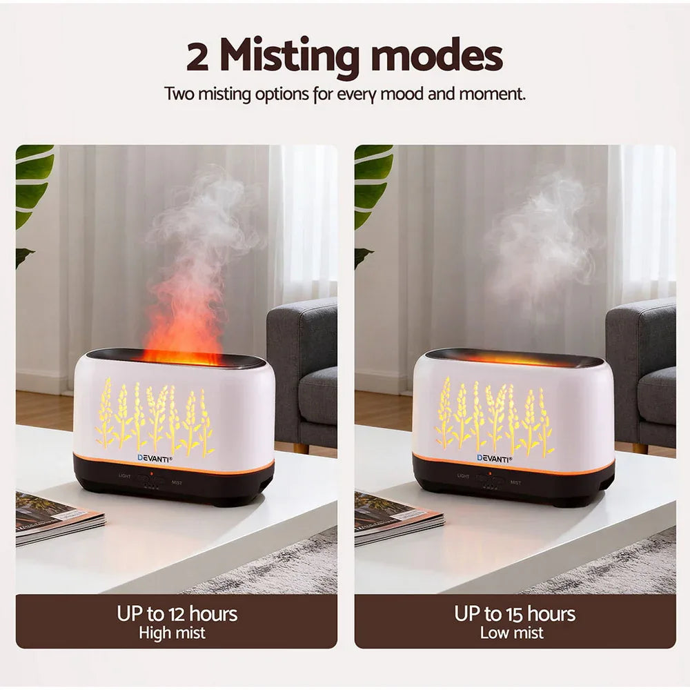 Devanti Aroma Diffuser Aromatherapy Flame 200ml - Mekamart Australia