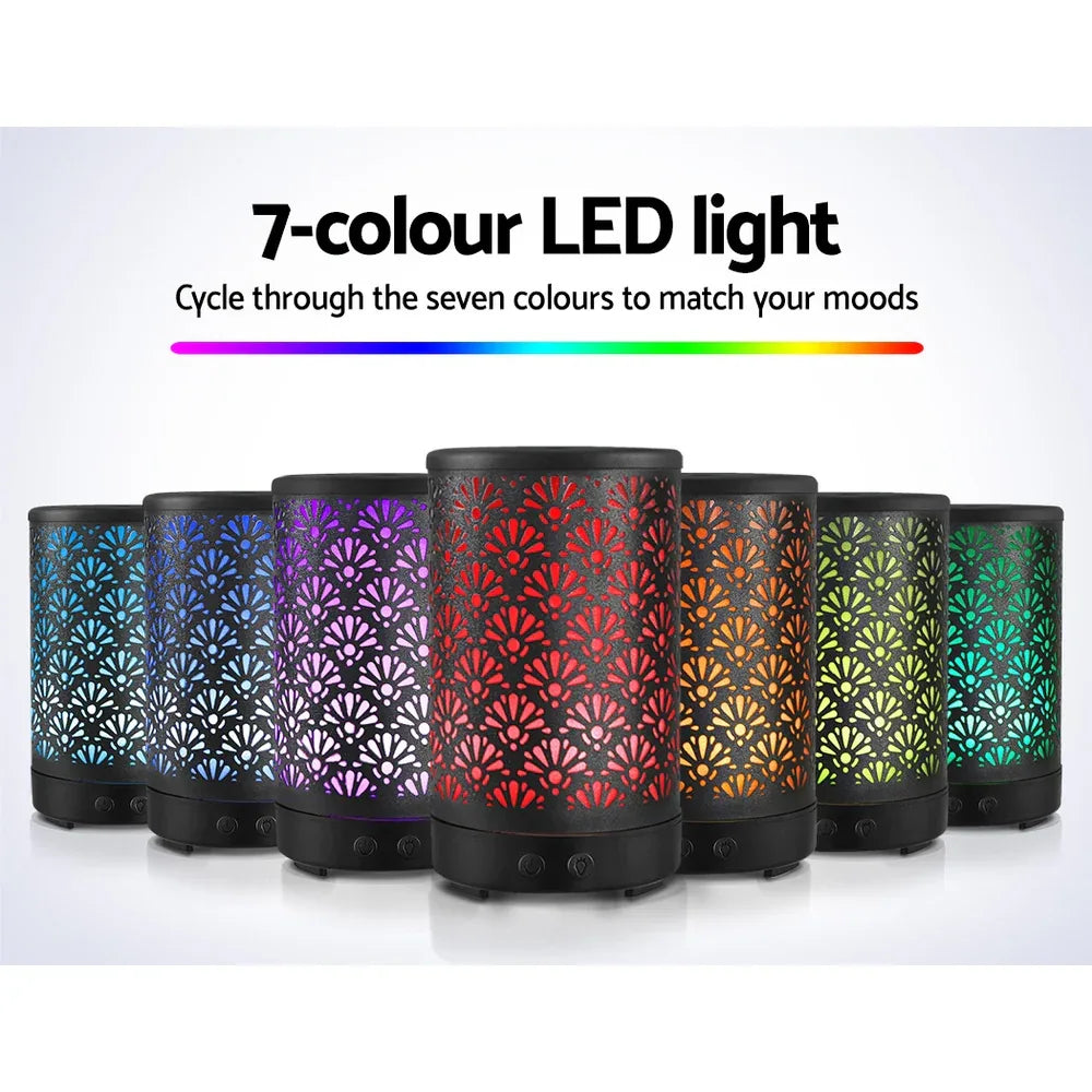 Devanti Aroma Diffuser Aromatherapy Black 100ml - Mekamart Australia