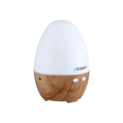 Devanti Ultrasonic Aroma Diffuser Aromatherapy 130ml LED Lights Iron Humidifier Forest - Mekamart Australia